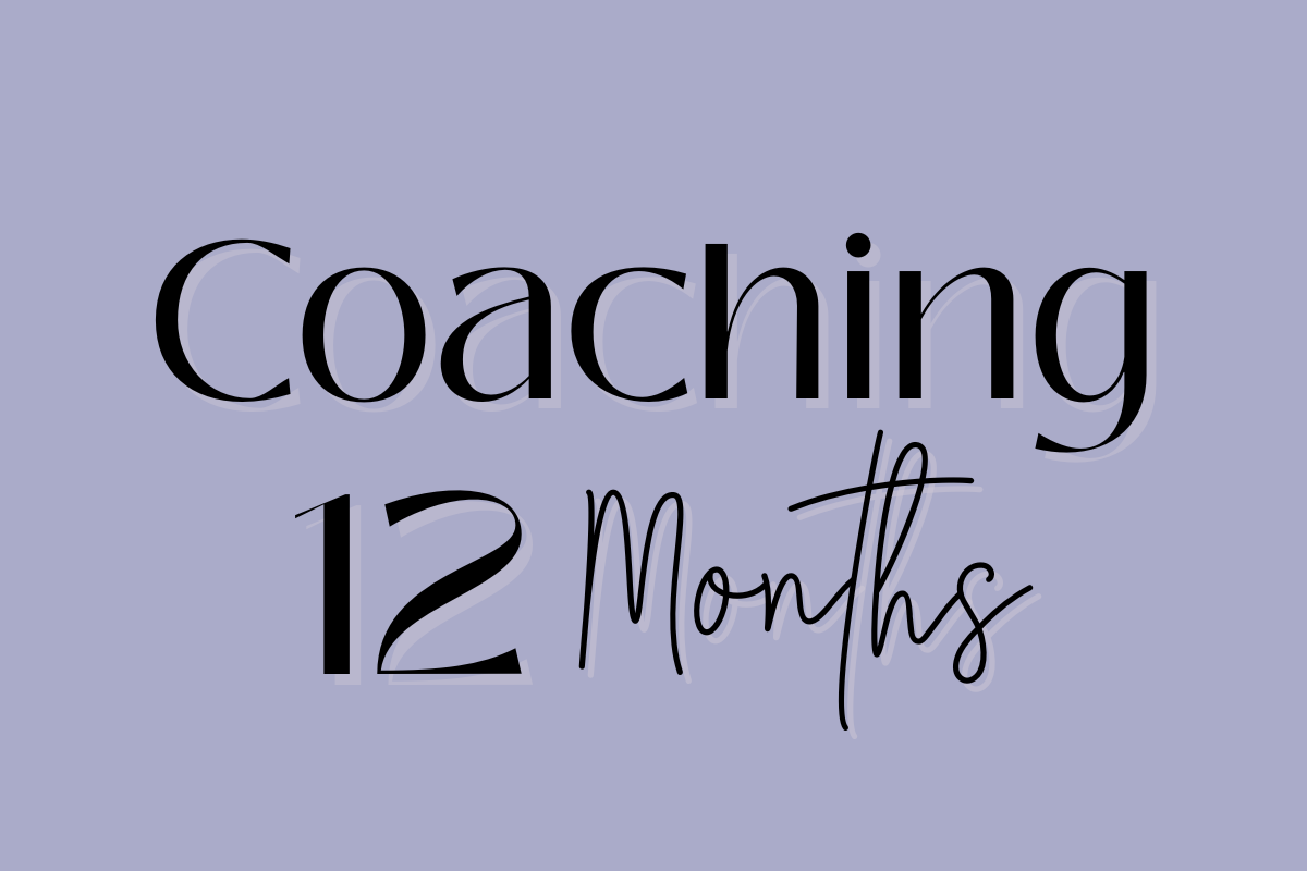 1:1 Coaching: 12 Months